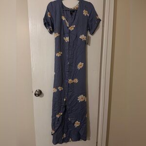 Volcom Blue Floral Maxi Dress